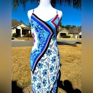 NWT🌷LOFT Bandana Maxi Slip Dress